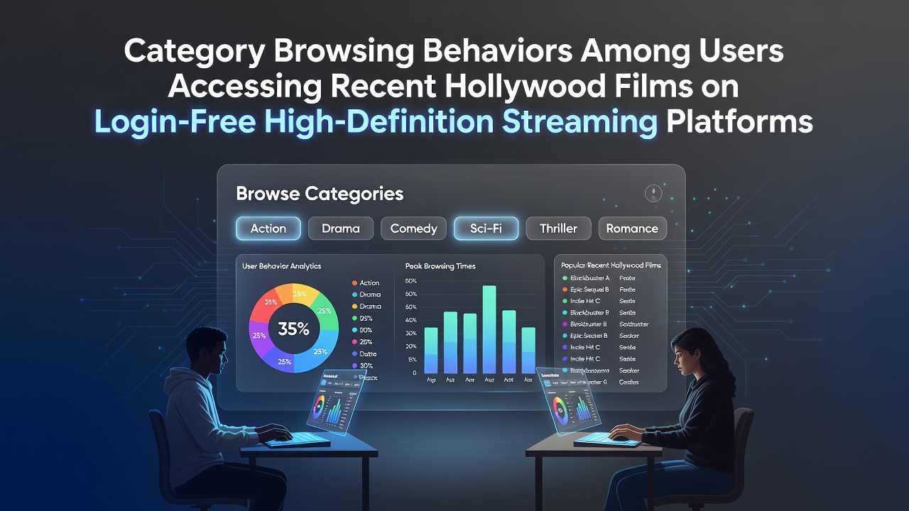 Detailed view of category browsing interface highlighting genre filters and thumbnail interactions for recent films