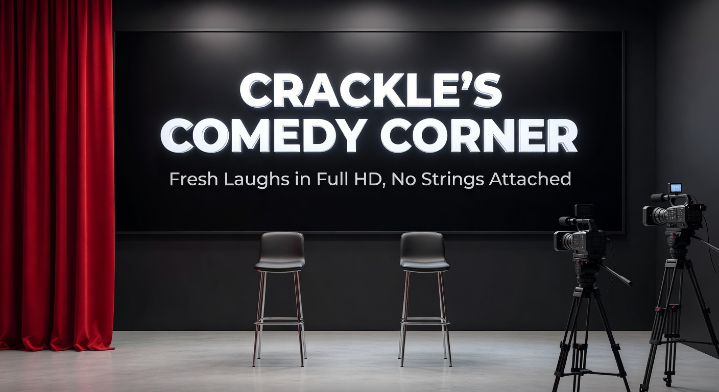 Vibrant screenshot of Crackle's comedy section featuring classic sitcom thumbnails in sharp HD quality