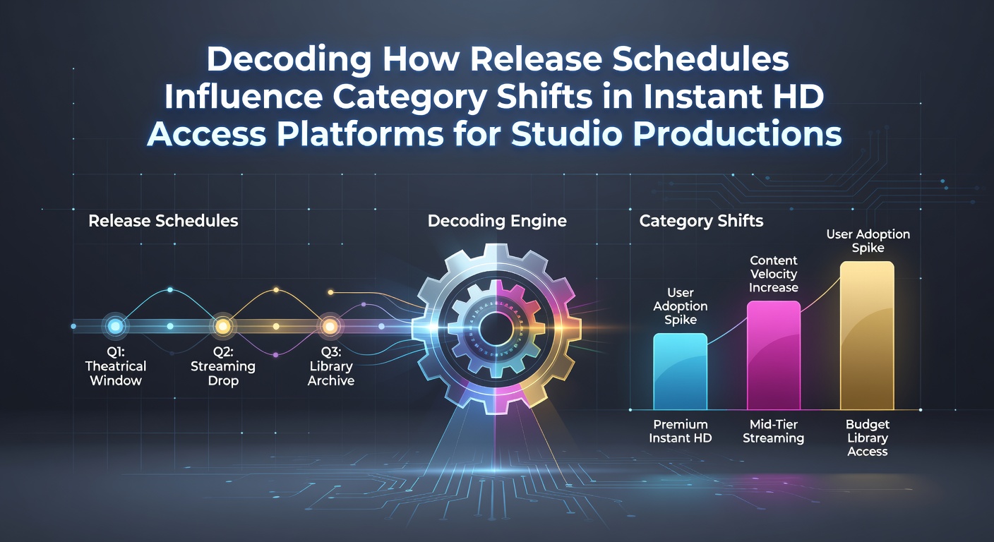 Data visualization showing release timelines and category movements for studio films on HD streaming platforms